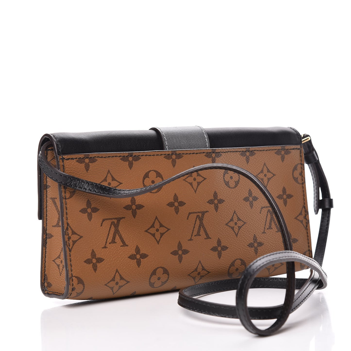 Calfskin Reverse Monogram Column Clutch