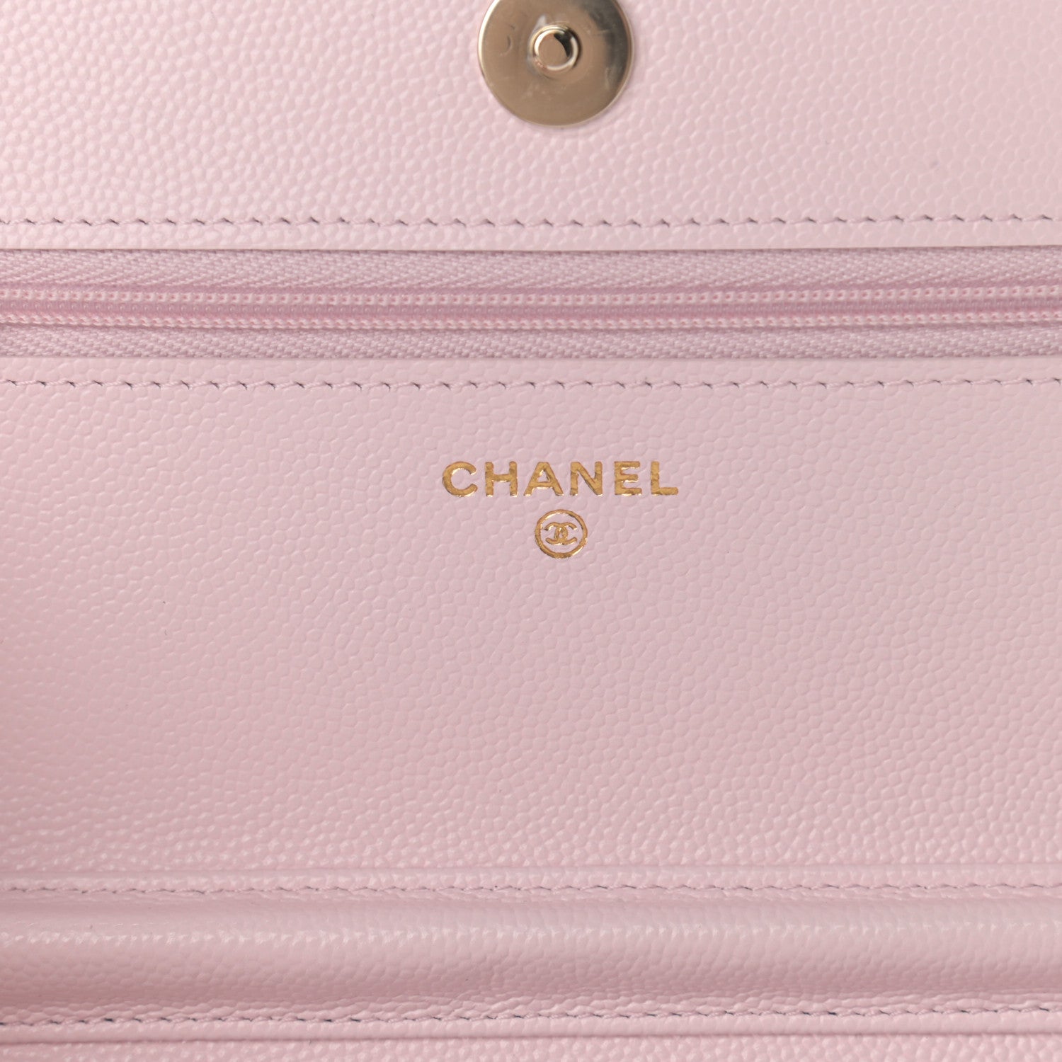Chanel Caviar Quilted Wallet On Chain WOC Light Pink 5 of 10