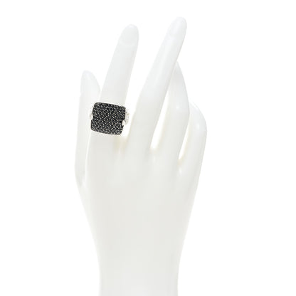 John Hardy Sterling Silver Black Sapphire Classic Chain Lava Square Ring 54 7 2 of 5