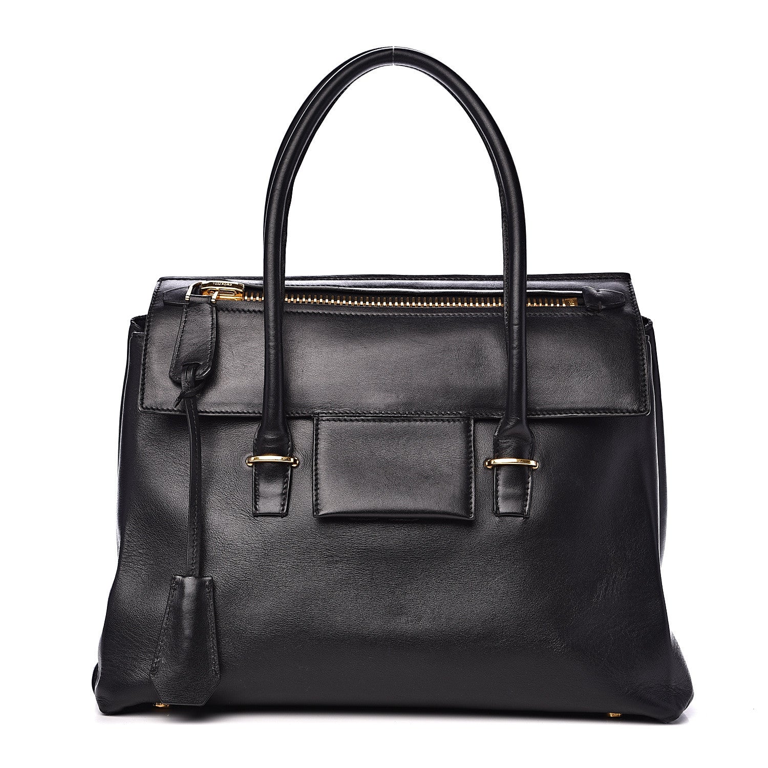 Tom Ford Smooth Calfskin Medium Icon Bag Black 1 of 16