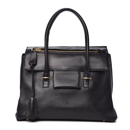 Tom Ford Smooth Calfskin Medium Icon Bag Black 1 of 16
