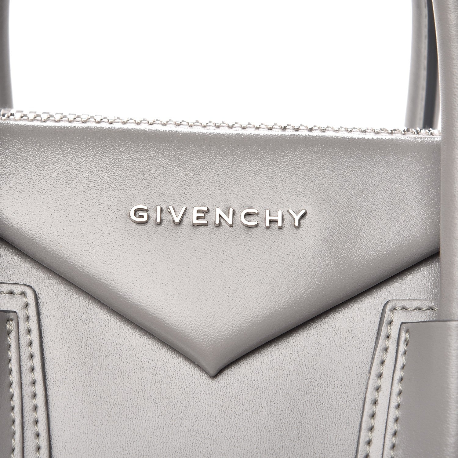 Givenchy Shiny Lord Calfskin Medium Antigona Pearl Grey 15 of 15