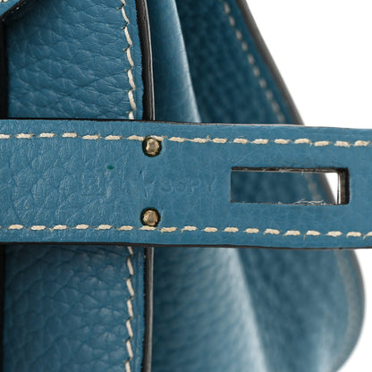 Hermes Taurillon Clemence Jypsiere 28 Blue Jean 7 of 10