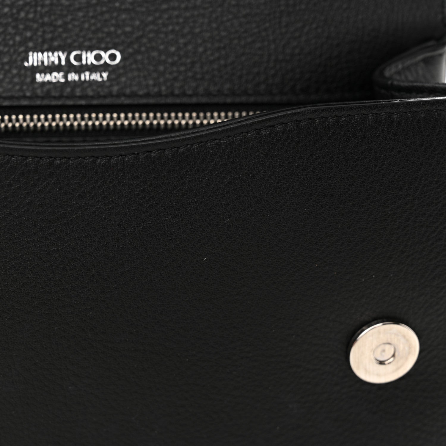 Jimmy Choo Calfskin Crystal Medium Cheri Top Handle Bag Black 12 of 12