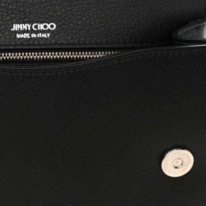 Jimmy Choo Calfskin Crystal Medium Cheri Top Handle Bag Black 12 of 12