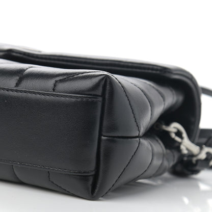 Saint Laurent Calfskin Y Quilted Monogram Toy Loulou Crossbody Bag Black 6 of 12