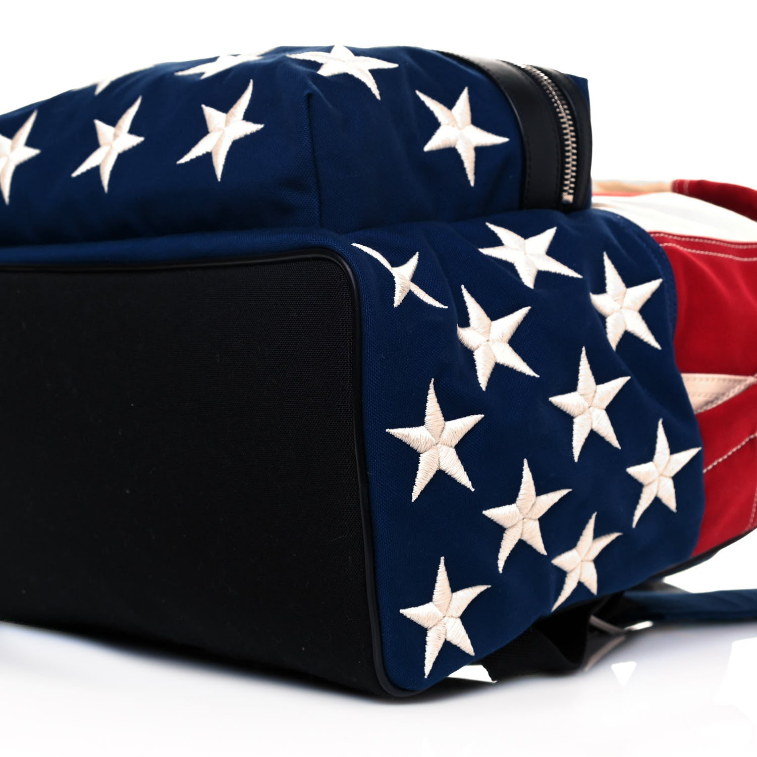 Saint Laurent Canvas American Flag Backpack Red White Blue 9 of 9