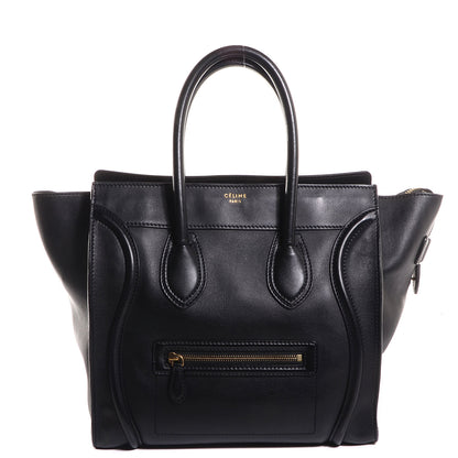 Celine Smooth Calfskin Mini Luggage Black 1 of 8