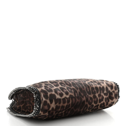 Stella McCartney Faux Calf Hair Leopard Print Small Falabella Tote Brown 4 of 9