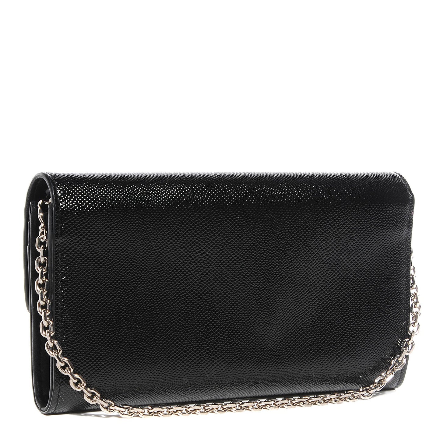 Grained Calfskin Mania Rendez-Vous Chain Wallet Black