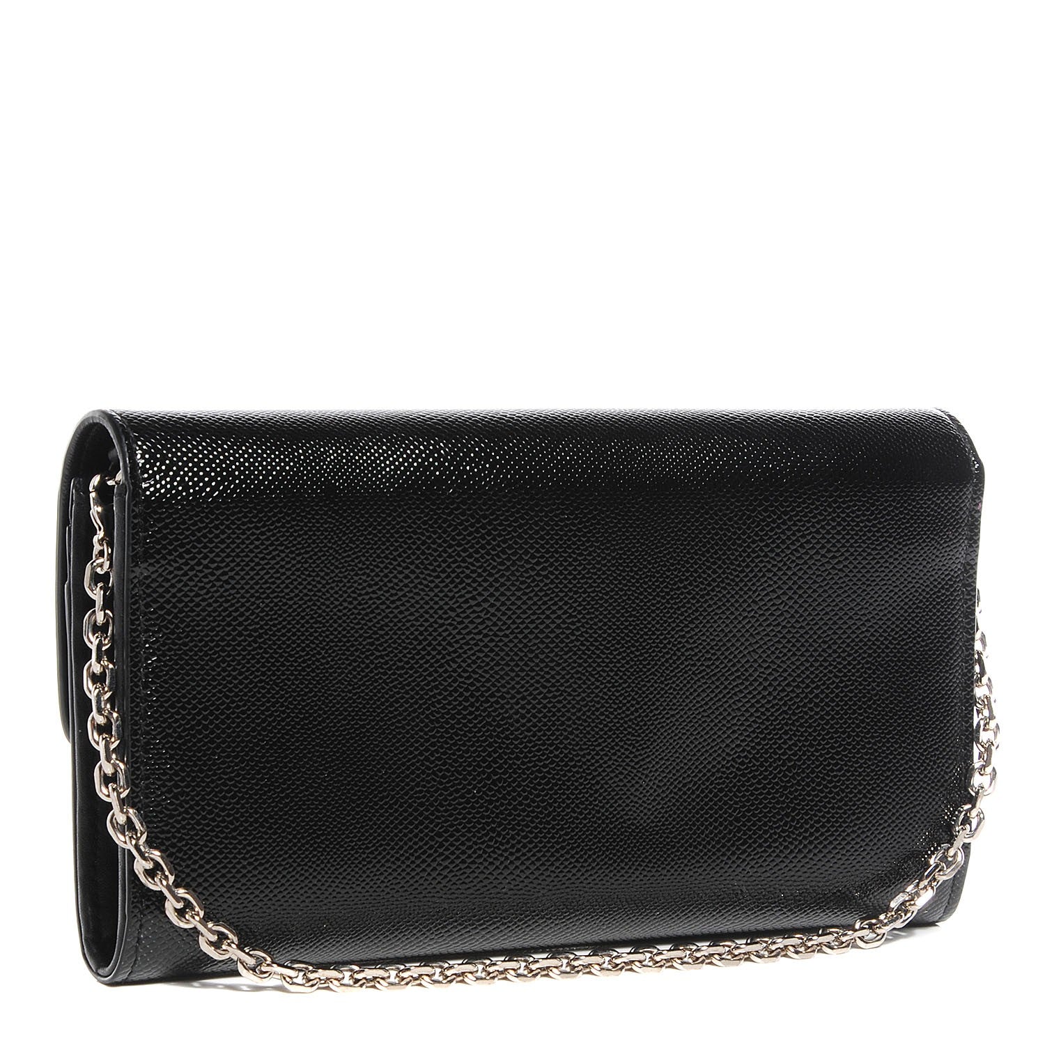 Christian Dior Grained Calfskin Mania Rendez-Vous Chain Wallet Black 3 of 7