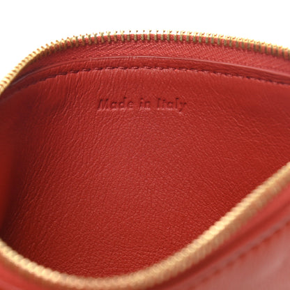 Celine Calfskin Medium Half Zip Multifunction Wallet Coin Purse Fox Red 10 of 18