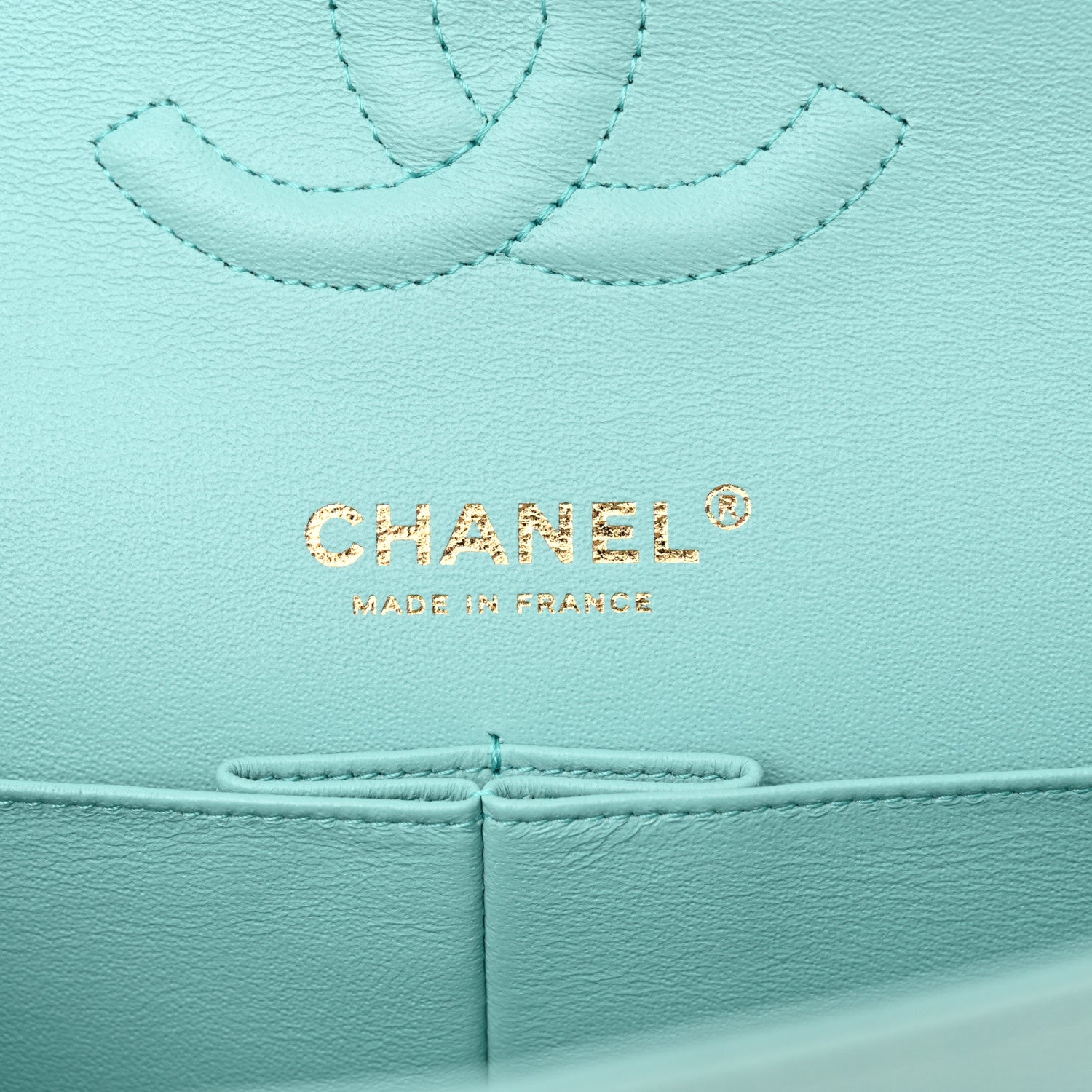 Chanel Caviar Quilted Medium Double Flap Light Blue 6 of 12