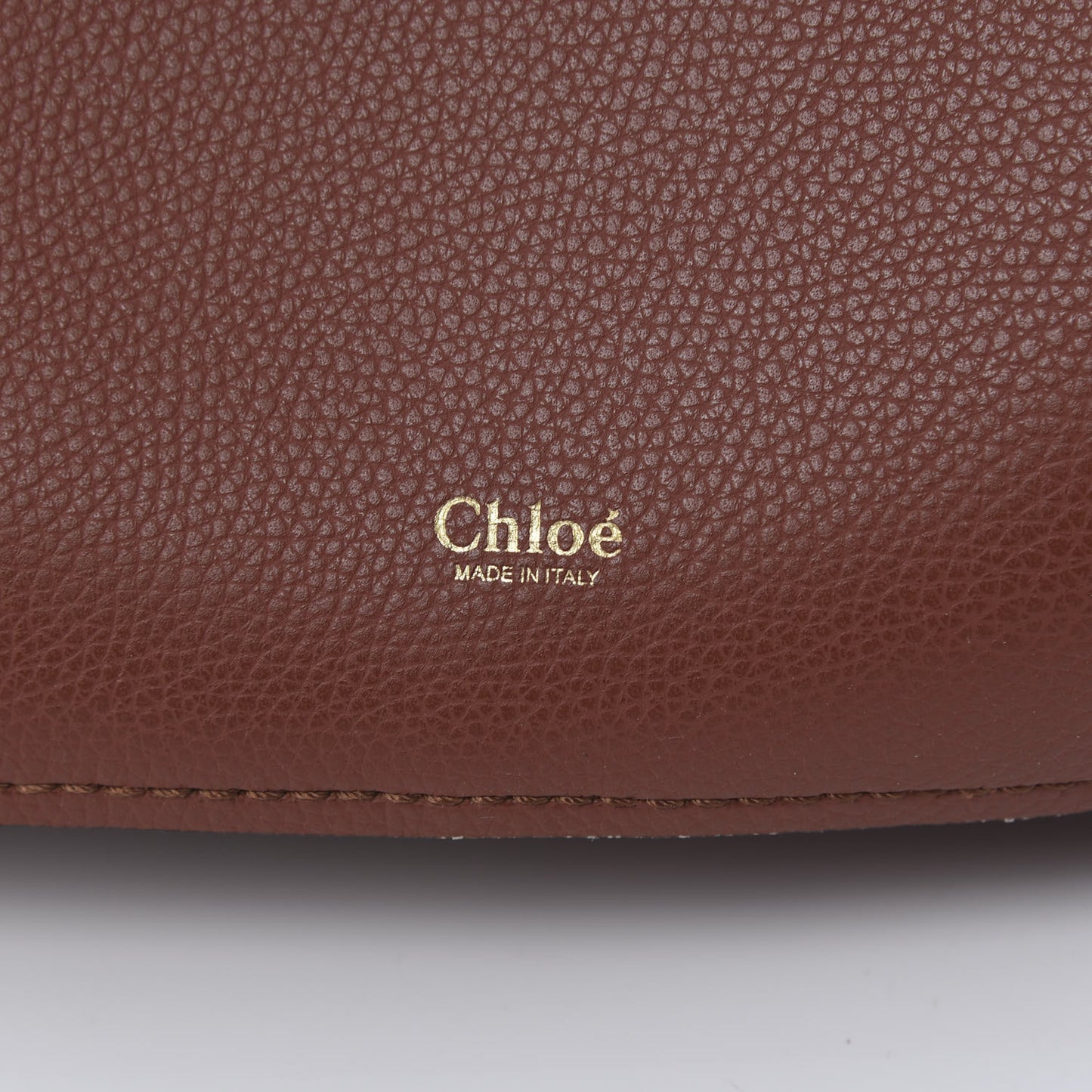 Smooth Grained Calfskin Medium Aby Tote Sepia Brown