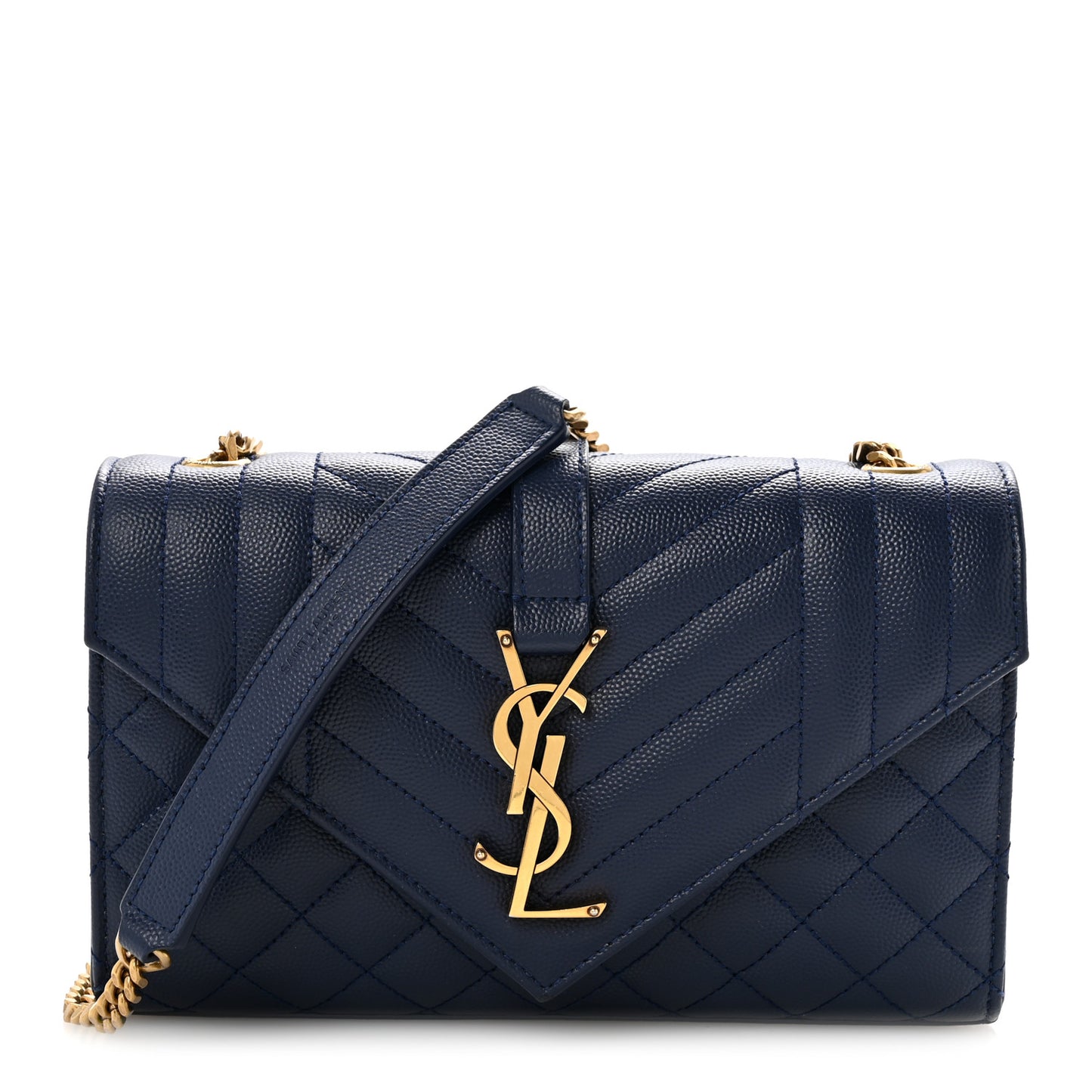 Grain De Poudre Textured Mixed Matelasse Triquilt Small Monogram Satchel Blue Charron
