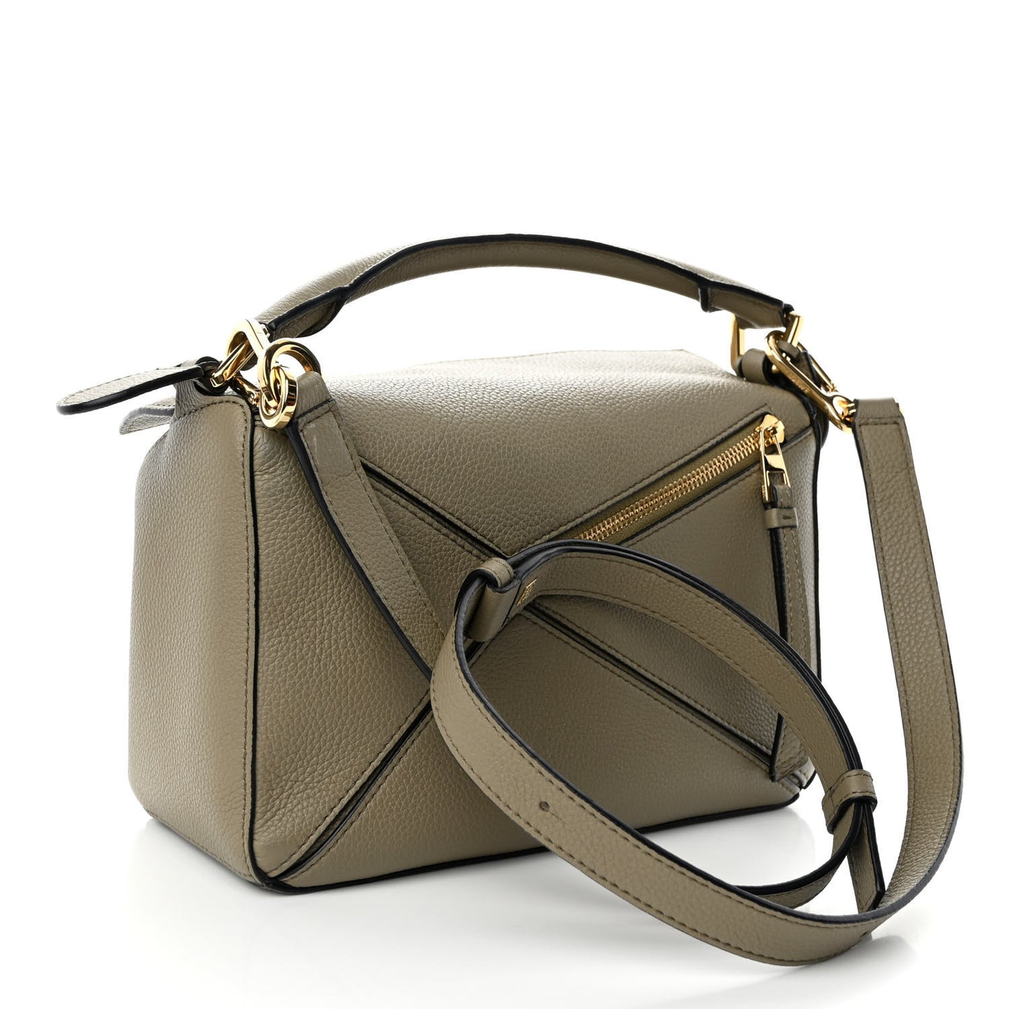 Calfskin Small Puzzle Bag Artichoke Green