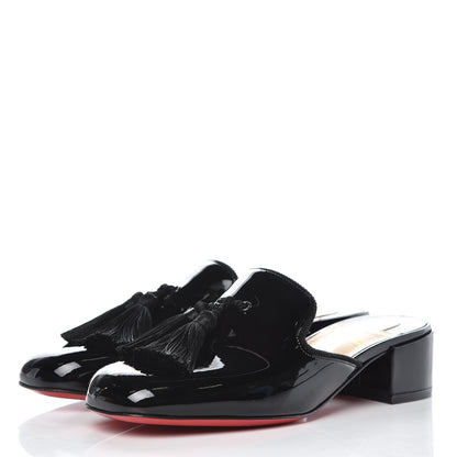 Christian Louboutin Patent Barry 35 Mules 37 Black 3 of 9