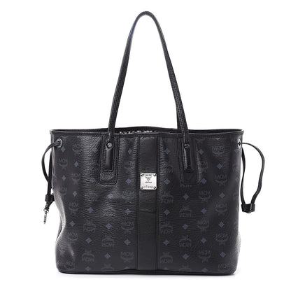 MCM Visetos Medium Liz Reversible Shopper Tote Black 3 of 22