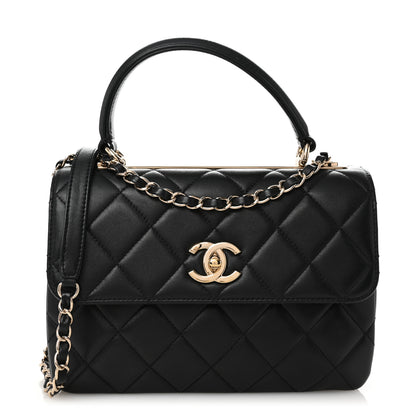Chanel Lambskin Quilted Small Trendy CC Dual Handle Flap Bag Black 1 of 13