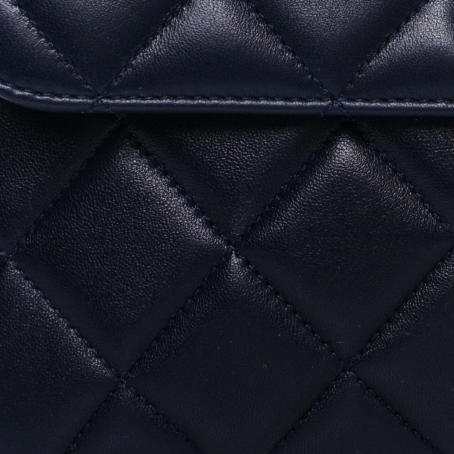 Lambskin Quilted Small Trendy CC Dual Handle Flap Bag Navy