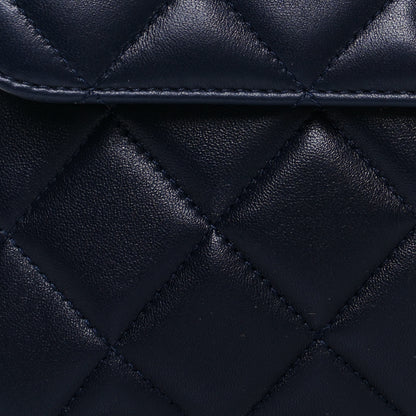 Chanel Lambskin Quilted Small Trendy CC Dual Handle Flap Bag Navy 8 of 14