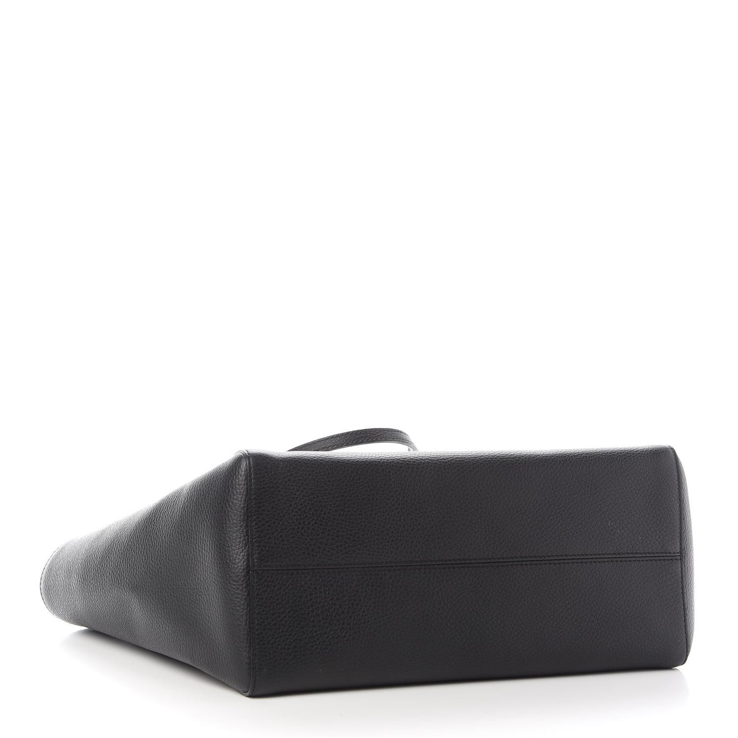 Pebbled Calfskin Medium Swing Tote Black