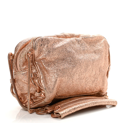 Alexander Wang Crinkled Metallic Goatskin Brenda Chain Rose Gold 3 of 10