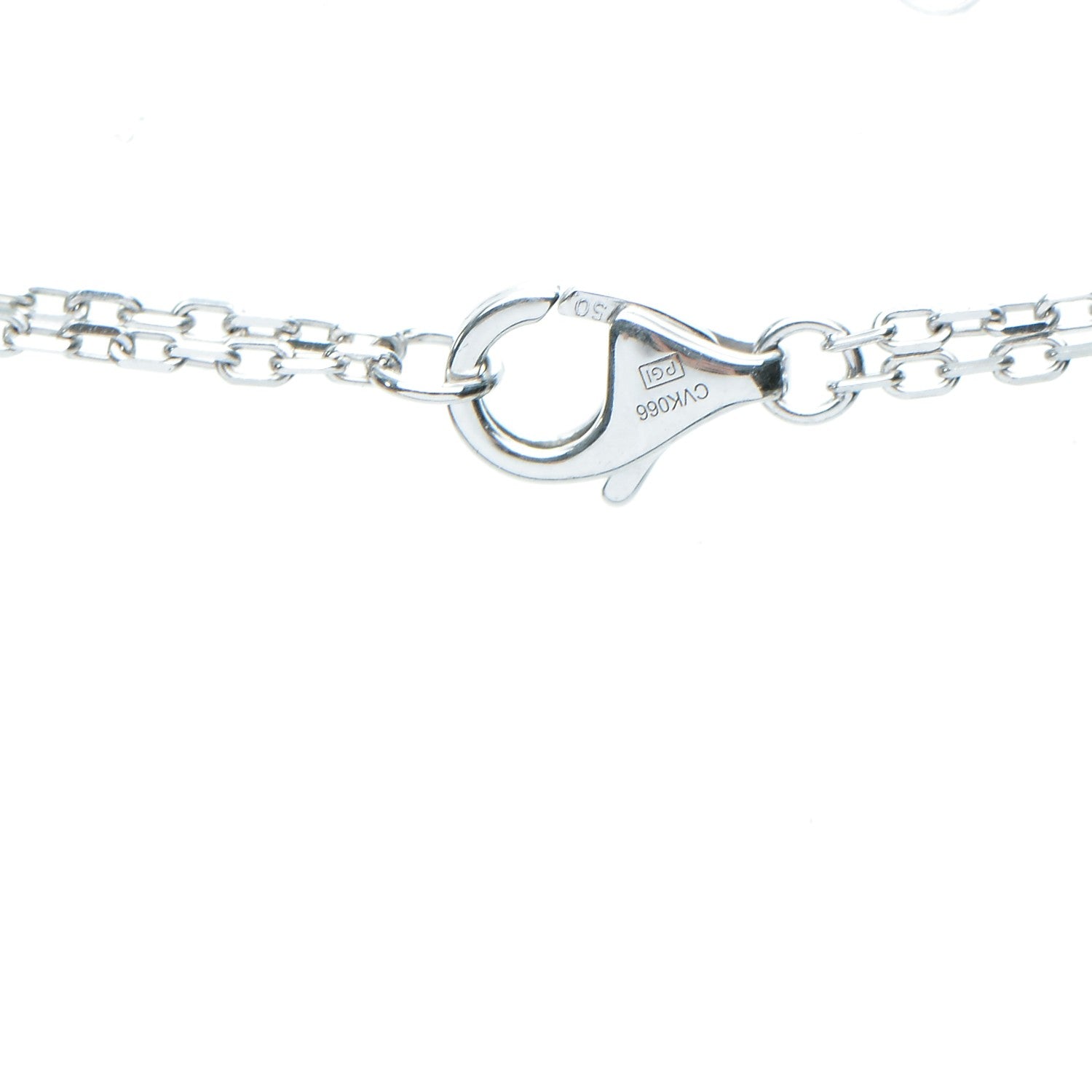 Cartier 18K White Gold 2 Diamond LOVE Necklace 6 of 7