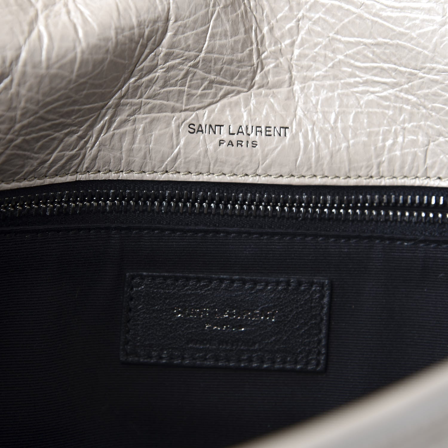 Saint Laurent Crinkled Calfskin Matelasse Monogram Medium Niki Chain Satchel Light Natural 7 of 9