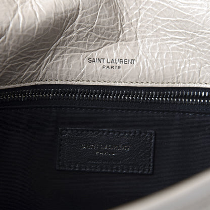Saint Laurent Crinkled Calfskin Matelasse Monogram Medium Niki Chain Satchel Light Natural 7 of 9