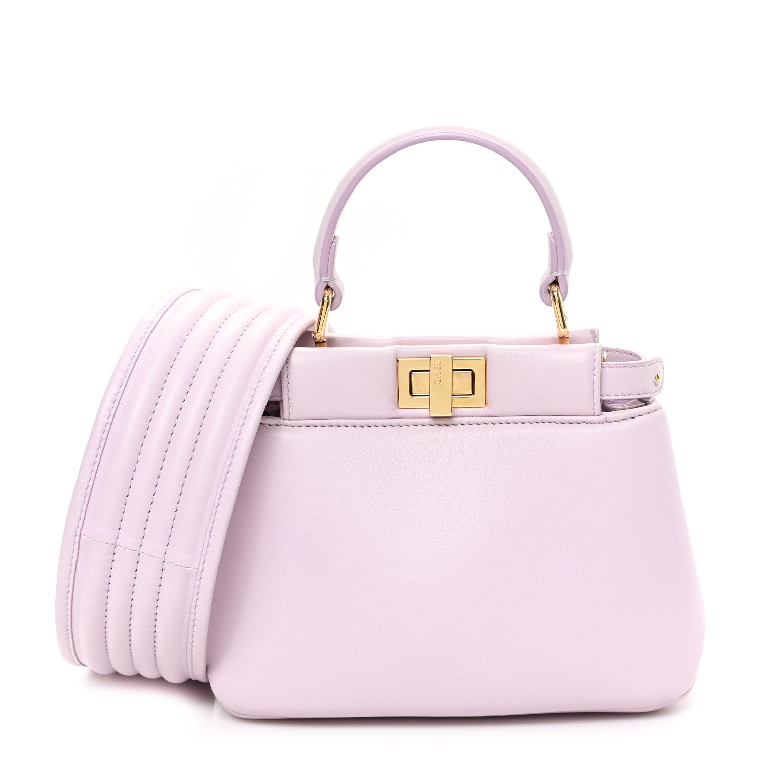 Fendi Nappa Apolo XS Peekaboo Iconic Satchel Anemone 1 of 12