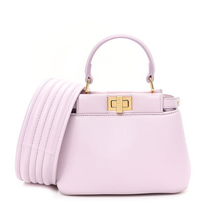 Fendi Nappa Apolo XS Peekaboo Iconic Satchel Anemone 1 of 12