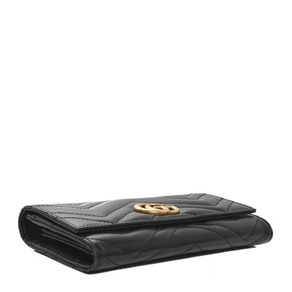 Gucci Calfskin Matelasse GG Marmont Continental Wallet Black 4 of 10