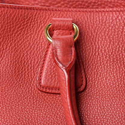 Prada Vitello Daino Tote Rosso 13 of 22