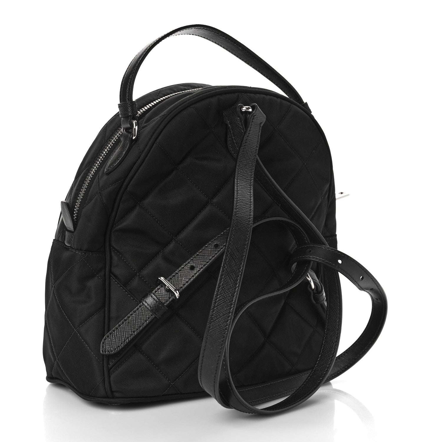 Prada Nylon Tessuto Impuntu Quilted Backpack Black 3 of 8