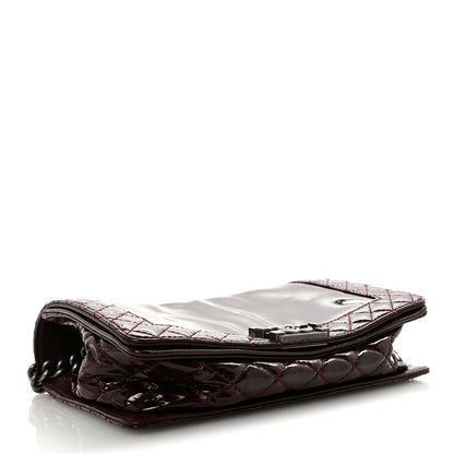 Chanel Patent New Medium Boy Reverso Flap Burgundy 4 of 10