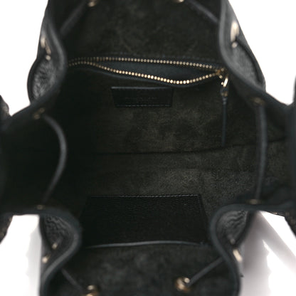 Valentino Garavani Grained Calfskin Rockstud Bucket Bag Black 5 of 8