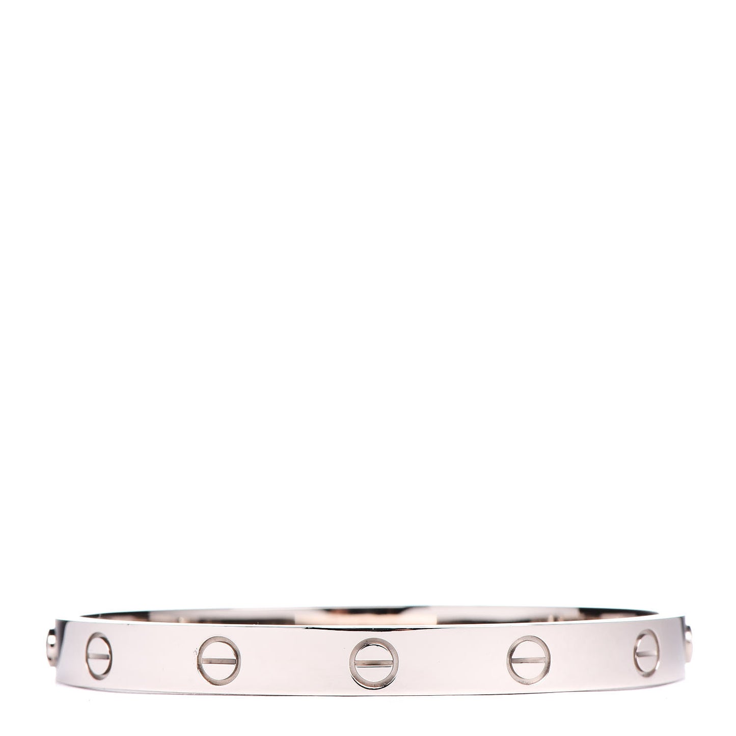 18K White Gold LOVE Bracelet 17