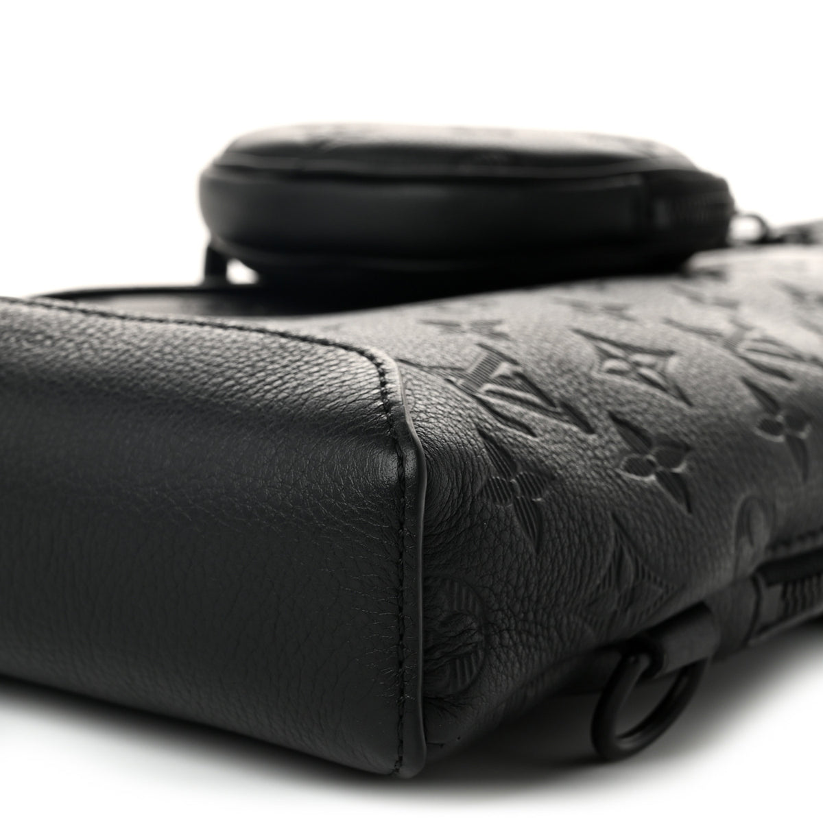 Louis Vuitton Calfskin Shadow Monogram Duo Slingbag Black 9 of 10