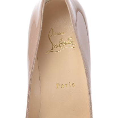 Christian Louboutin Patent Pigalle Plato 100 Pumps 37 Nude 6 of 9