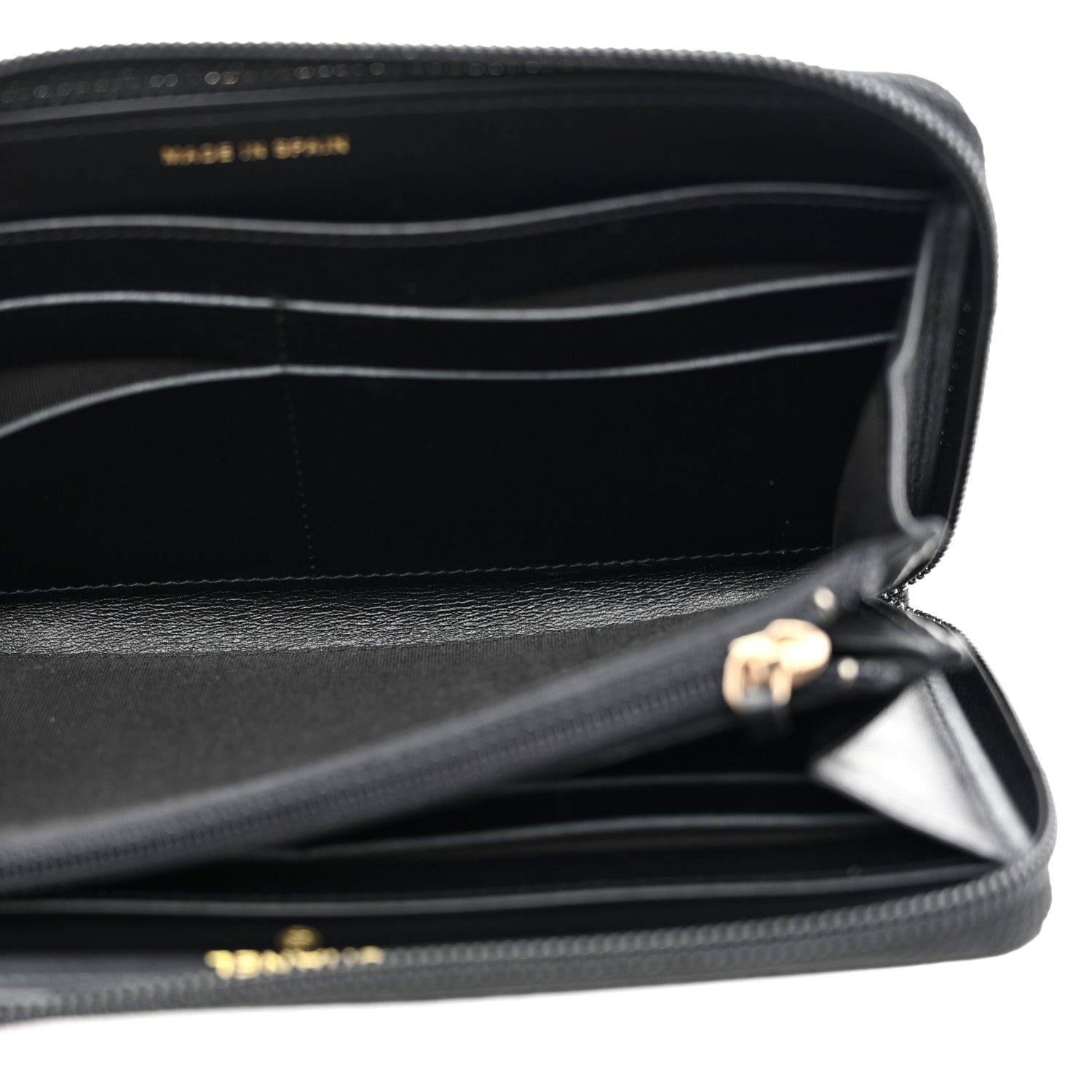 Chanel Caviar Quilted Boy Long Zip Around Wallet Black 5 of 9