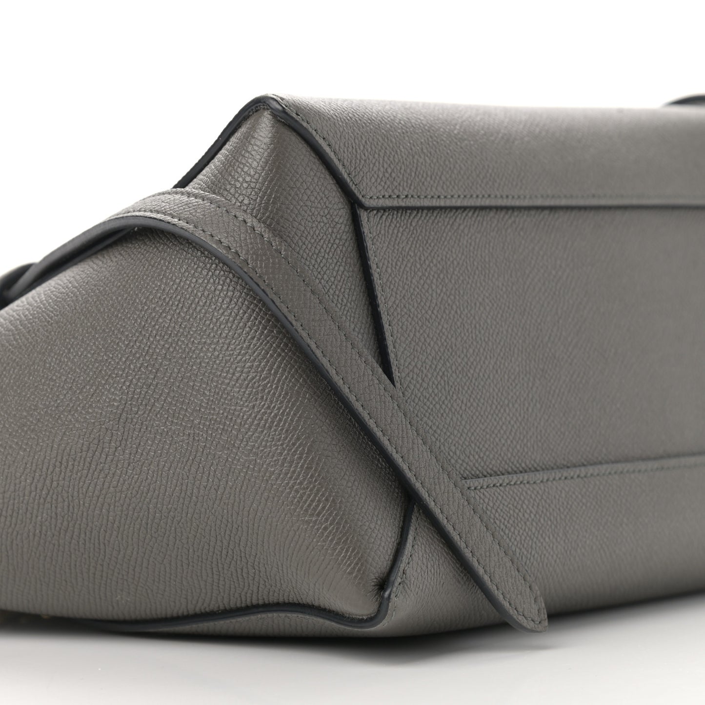 Grained Calfskin Micro Belt Bag Grey