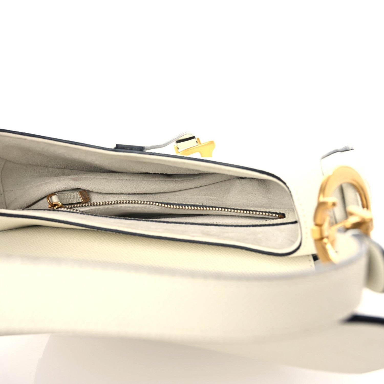 Christian Dior Grained Calfskin Saddle Bag With Strap Latte 12 of 18
