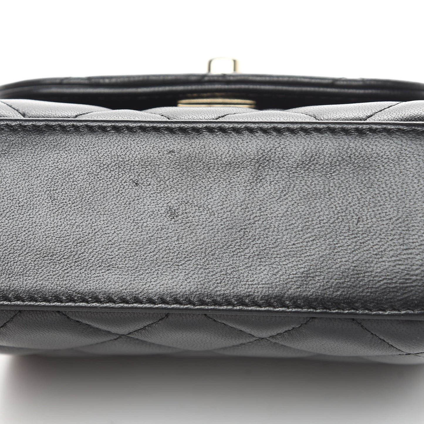 Lambskin Quilted Mini Trendy CC Chain Wallet Black