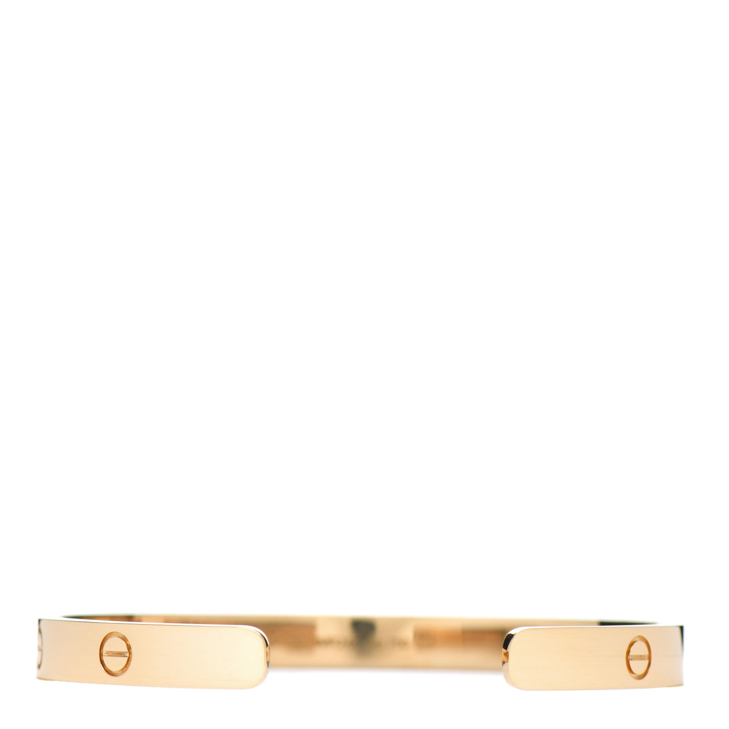 18K Yellow Gold LOVE Cuff Bracelet 20
