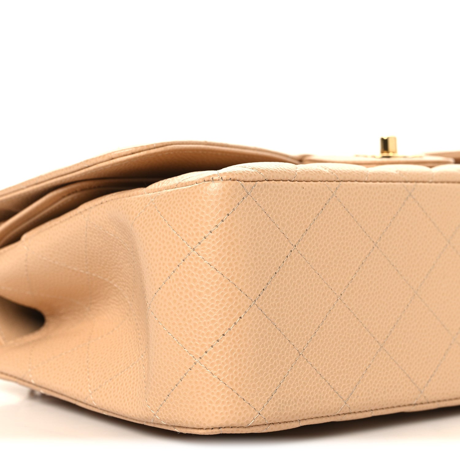 Chanel Caviar Quilted Jumbo Double Flap Beige 9 of 11