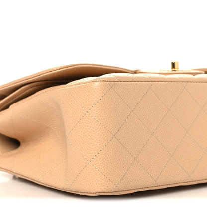 Chanel Caviar Quilted Jumbo Double Flap Beige 9 of 11