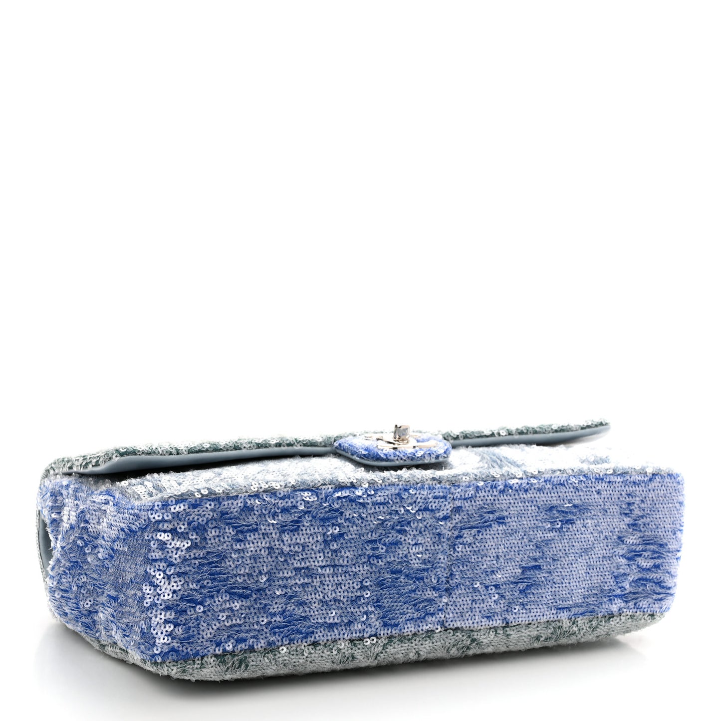 Sequin Large Waterfall Flap Light Blue