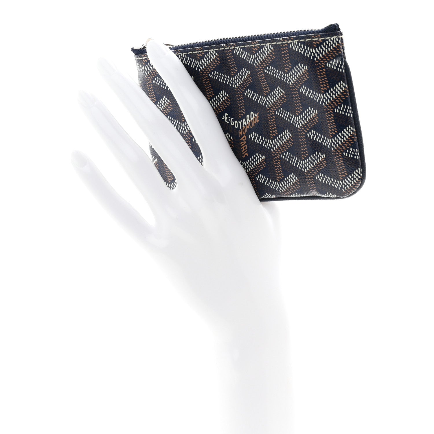 Goyard Goyardine Nano Senat Key Pouch Navy 2 of 8