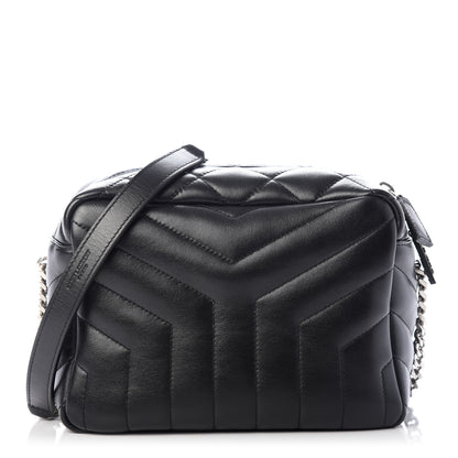 Saint Laurent Calfskin Y Quilted Monogram Small Loulou Bowling Bag Black 1 of 9